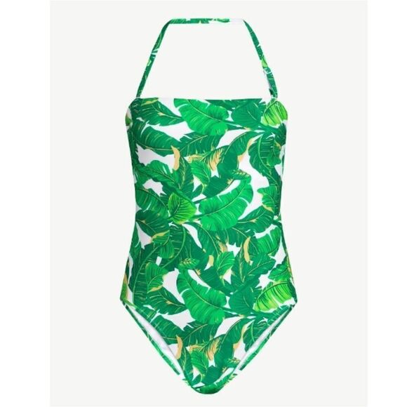 Women's Tropical Print One Piece Bathing Suit Swimsuit Size XS - Picture 3 of 11